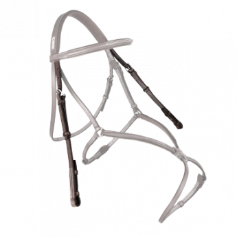 Backenstück Trensenzaum Leder Linie halbrund