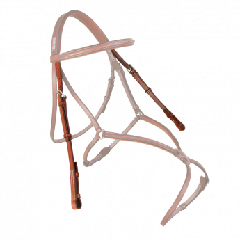 Backenstück Trensenzaum Leder Linie halbrund