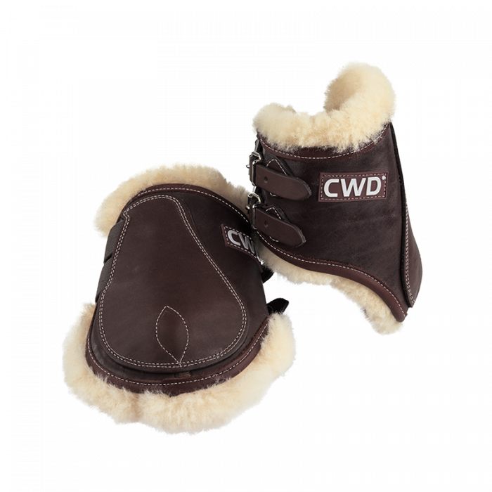 Buckle open fetlock boots with wool lining