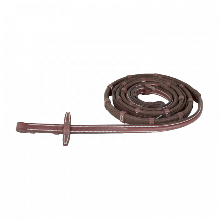 Raised rubber reins with stoppers