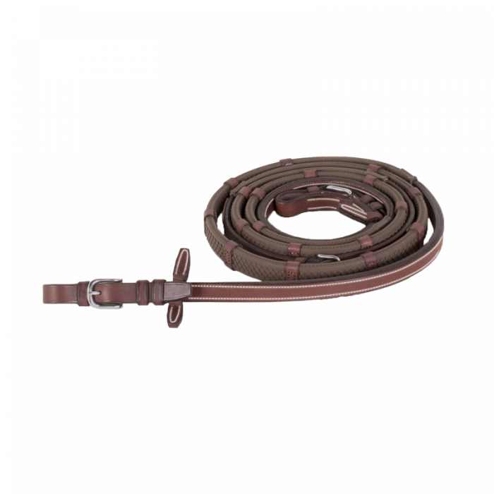 Rubber reins with stopper contact