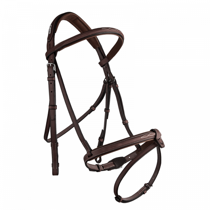 Raised French Noseband Bridle with fancy stitching