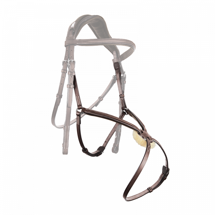 Muserolle croisée doublée 1/2 ronde