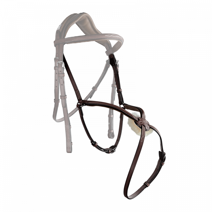 Raised figure 8 noseband with fancy stitching