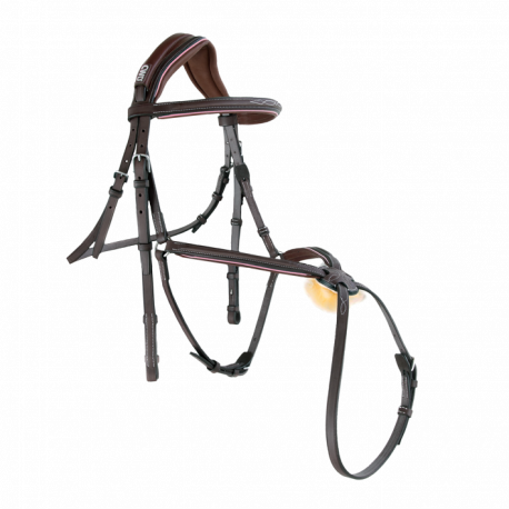 Anatomic figure 8 noseband bridle with fancy stitching Mademoiselle 