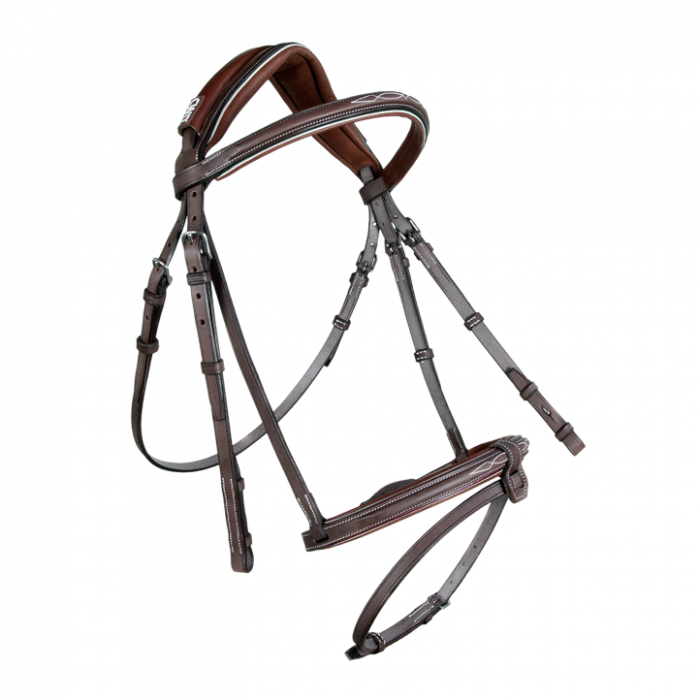 Sport Color Anatomic french noseband bridle with stitching