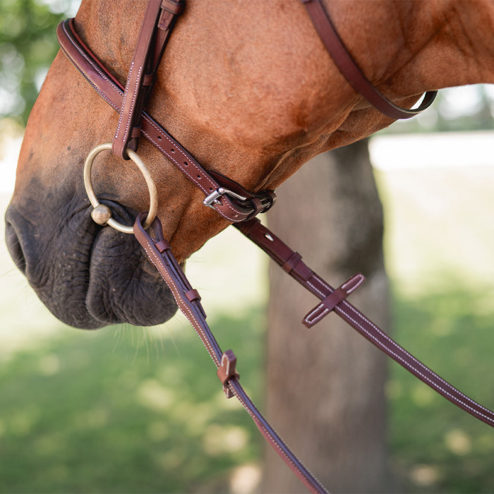 Raised rubber contact reins