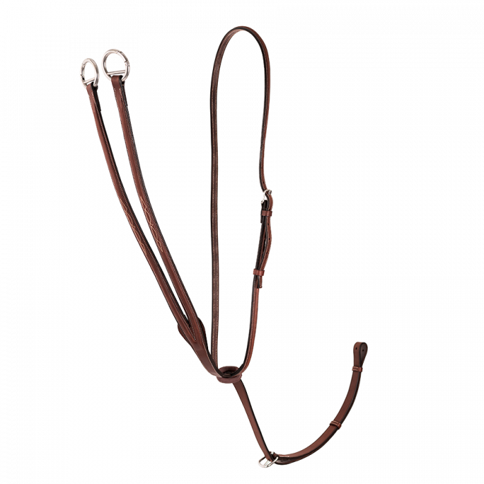 Raised running martingale with fancy stitching