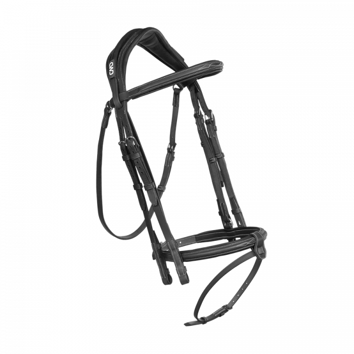 Anatomic bridle with fancy stitching