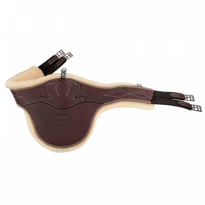 Belly guard girth with removable artificial sheepskin lining