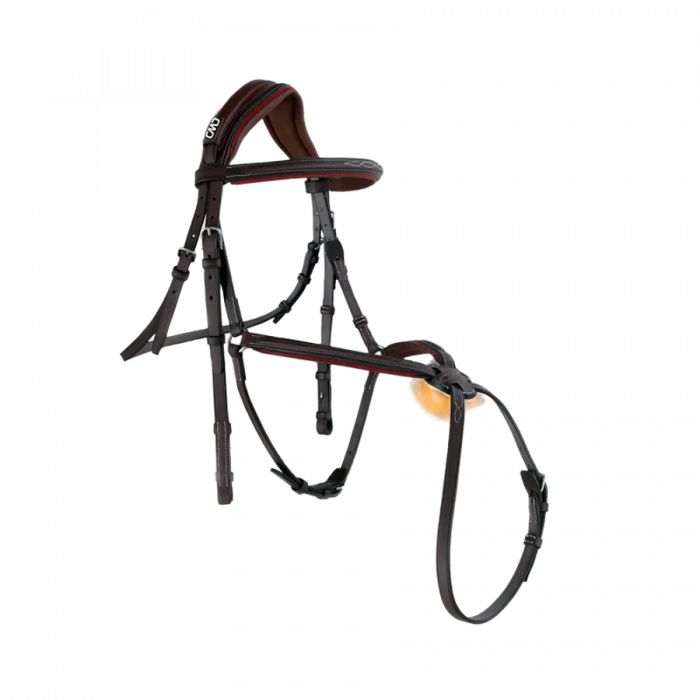 Sport Color Anatomic figure 8 noseband bridle with fancy stitching