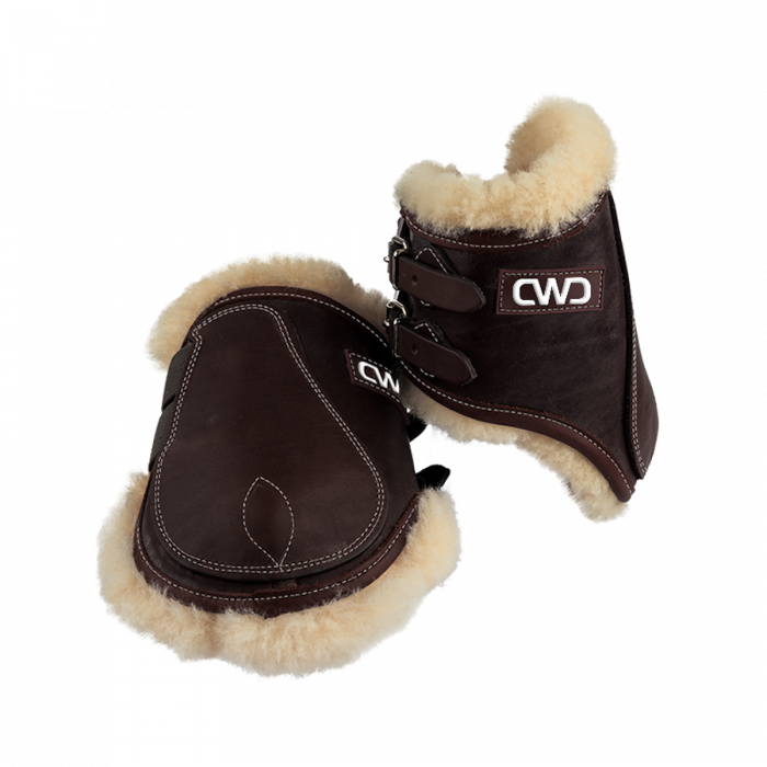 Buckle open fetlock boots with wool lining
