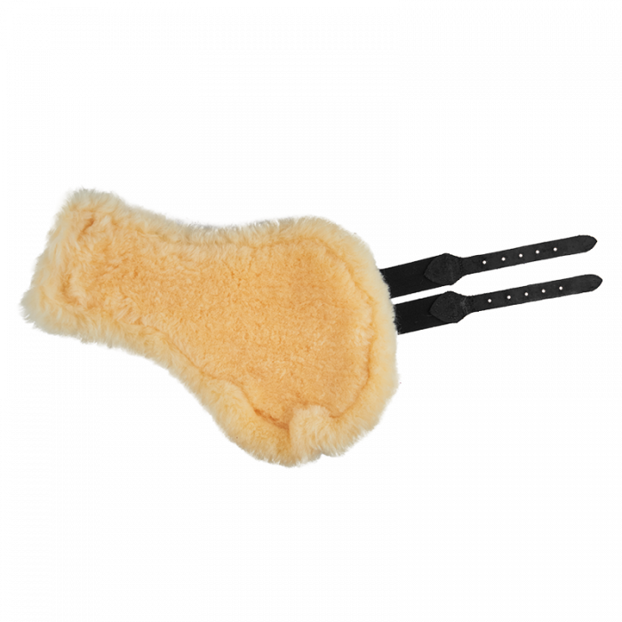 Offene Streichkappen mit Schnallen und Lammfell - B-Ware