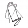 Raised french noseband with stitching Mademoiselle - Factory second