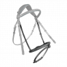 Englisches Reithalfter gepolstert halbrund Kontrastnaht Sport Color - B-Ware