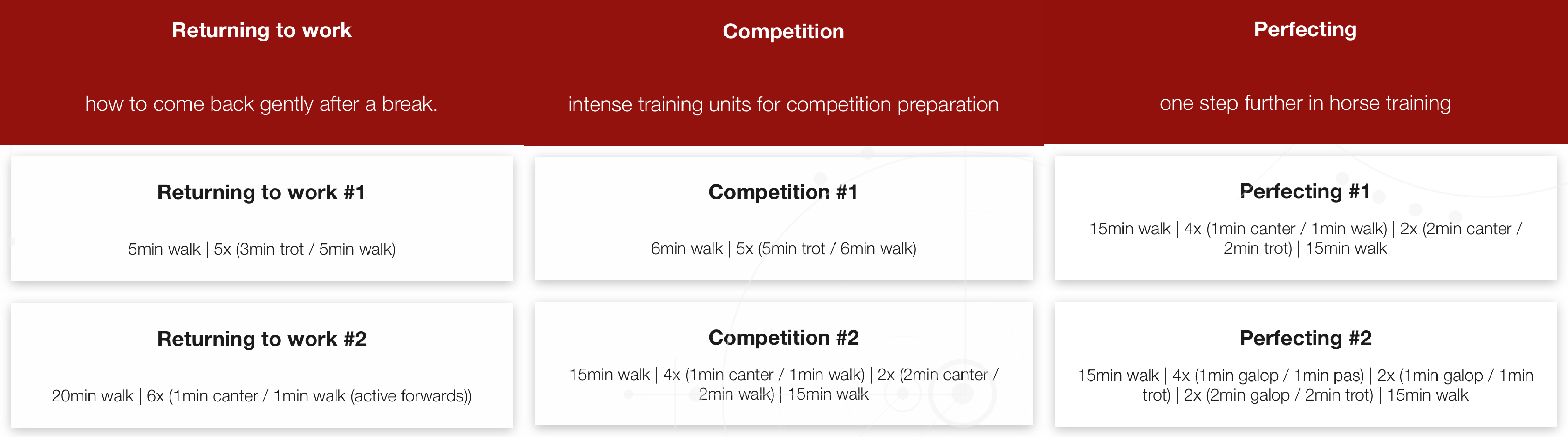 horse cardio training programs isport app