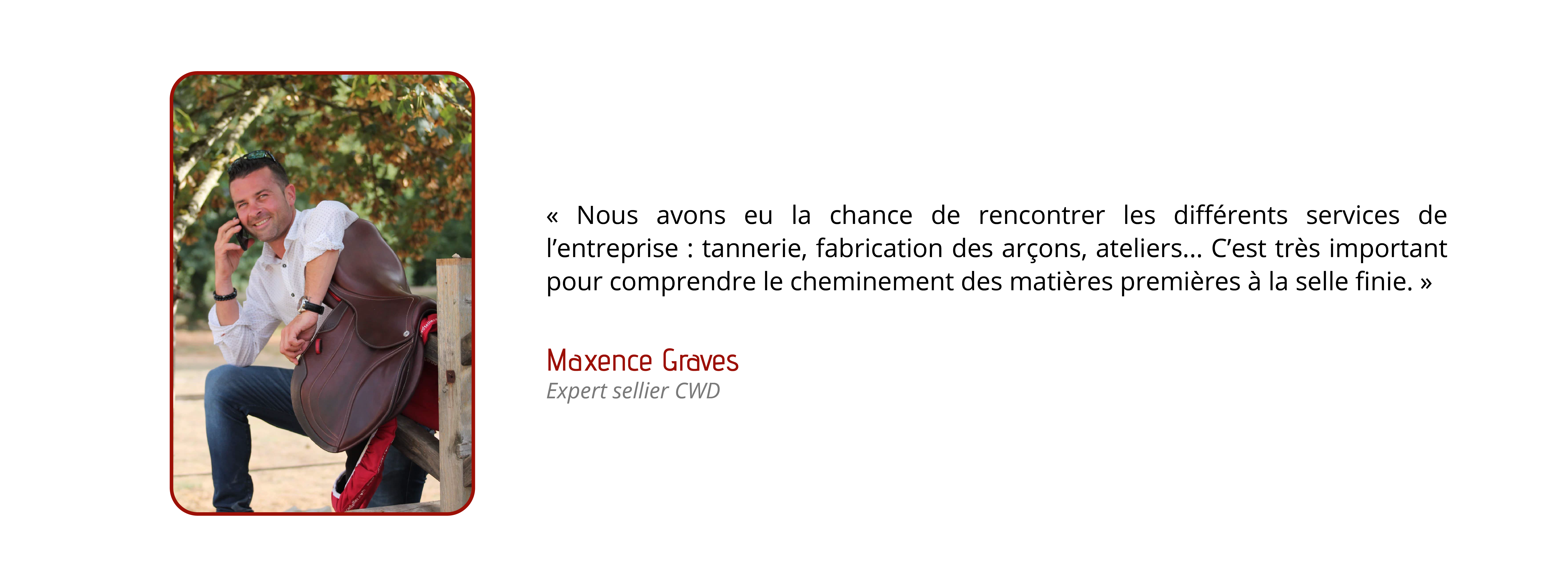 Nous avons eu la chance de rencontrer les différents services de l'entreprise. C'est très important pour comprendre le cheminement des matières premières à la selle finie.