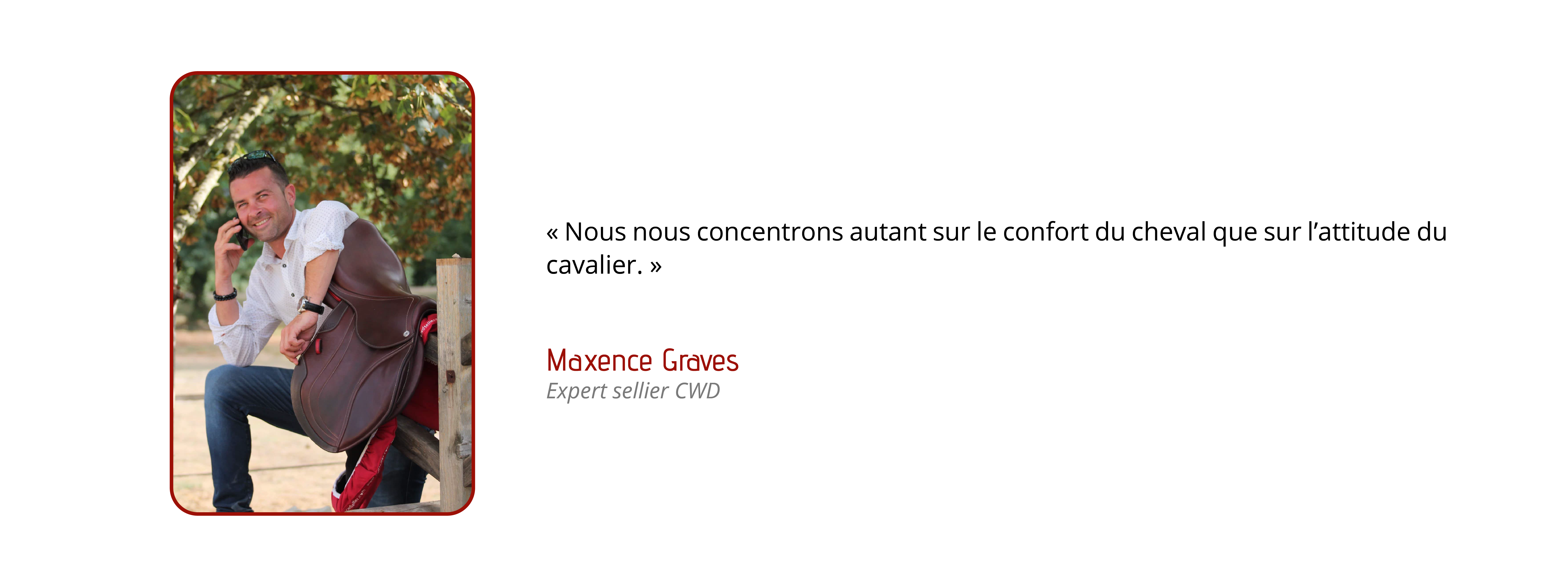 Nous nous concentrons autant sur le confort du cheval que sur l'attitude du cavalier.