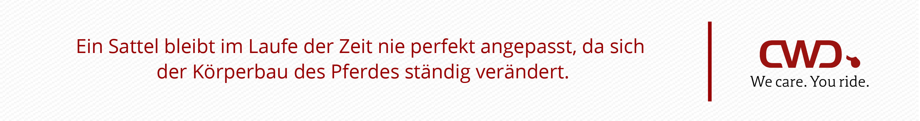 Ein Sattel bleibt im Laufe der Zeit nie perfekt angepasst, da sich der Körperbau des Pferdes ständig verändert.